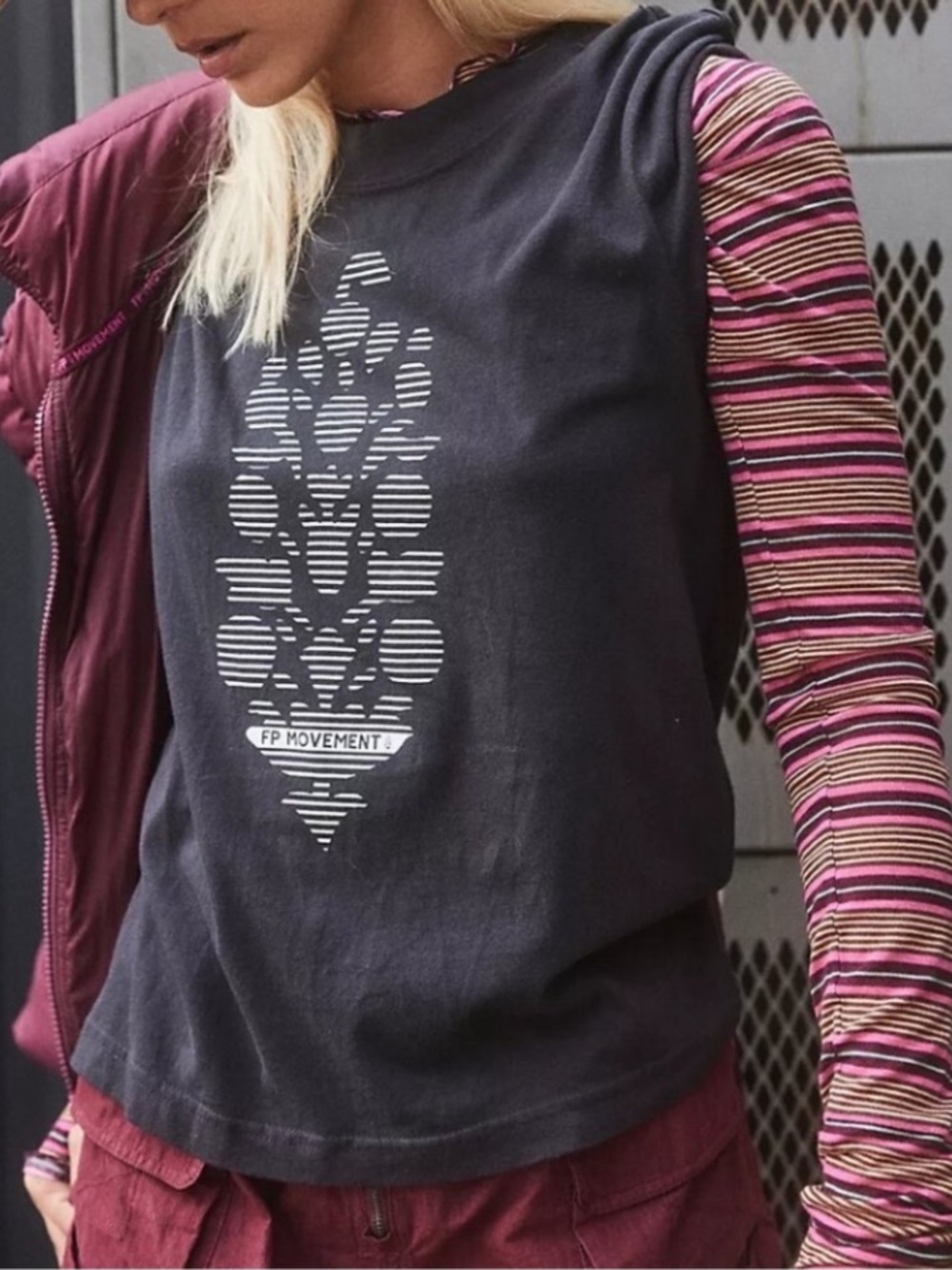 * NWT Free People Movement Game Time Logo Tee Size XS